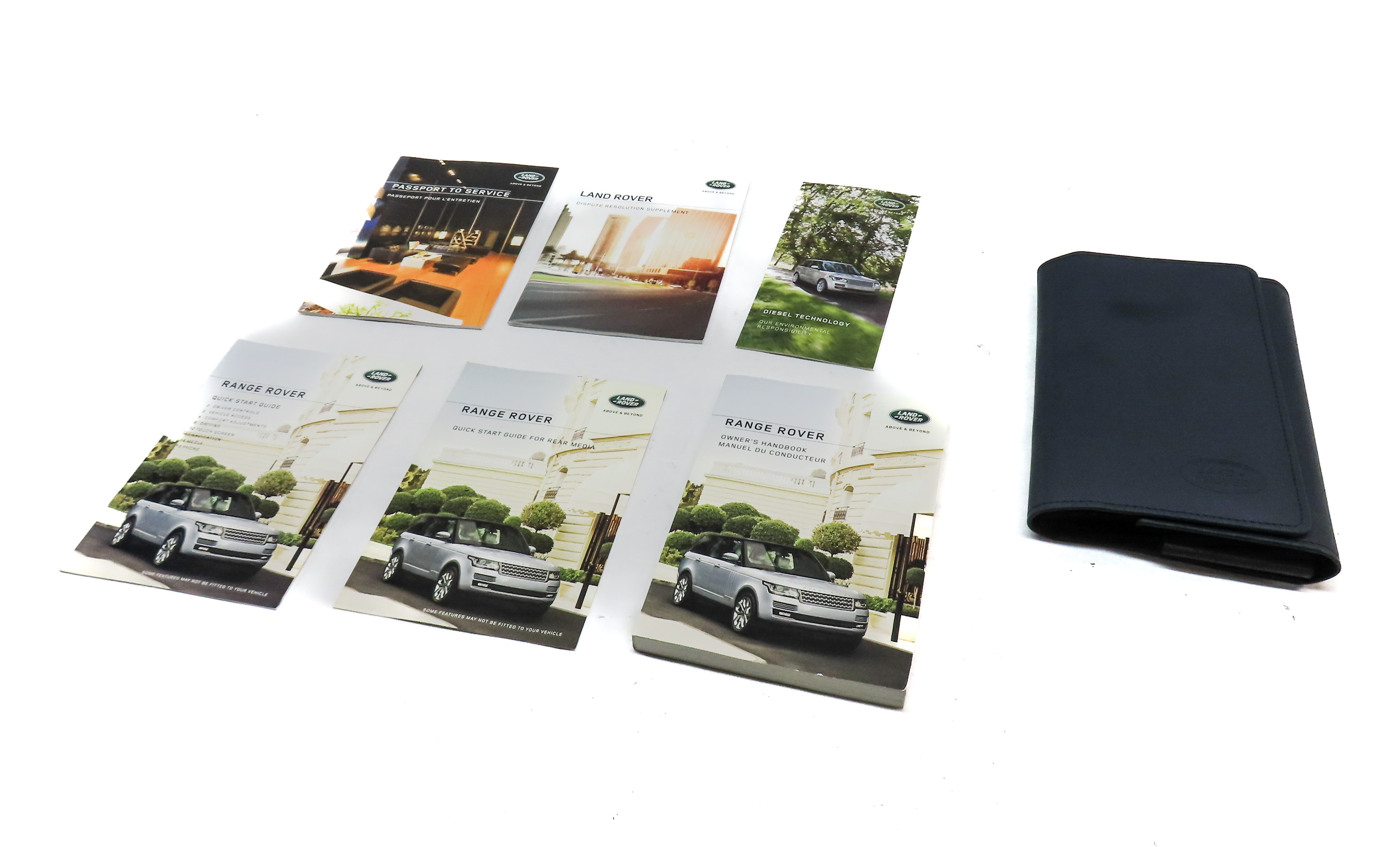 16 LAND RANGE ROVER (L405) 5.0L SUPER ENGINE OWNER'S MANUAL BOOKLETS SET w/CASE — exact item pictured